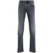 Jacob Cohën Slim Low-Rise Cotton Jeans Gray, Herr