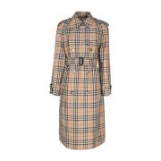 Burberry Vintage Check Knappjacka Beige, Dam