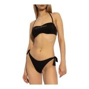 Emporio Armani Svart Bandeau Bikini Set Black, Dam