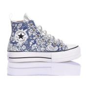 Converse Anpassade Platform Sneakers Silver Ljusblå Multicolor, Dam