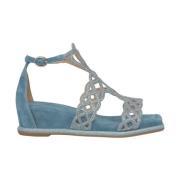 Alma EN Pena Rhinestone Kil Sandal Blue, Dam