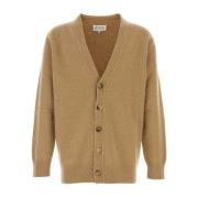 Maison Margiela Cappuccino Ull Kofta Brown, Herr