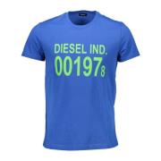 Diesel Blå Bomull Casual T-shirt Blue, Herr