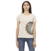 Trussardi Beige Kortärmad Casual T-shirt Beige, Dam