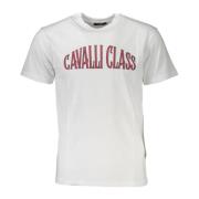 Cavalli Class Elegant vitt tryck T-shirt White, Herr