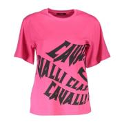 Cavalli Class Elegant Rosa Bomull T-shirt Pink, Dam