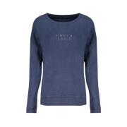 North Sails Borstad Bomullsweatshirt med Logo Blue, Herr