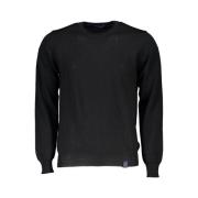 North Sails Hydrowool Svart Pullover med Rund Hals Black, Herr