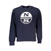 North Sails Borstad Sweatshirt med Logotyptryck Blue, Herr