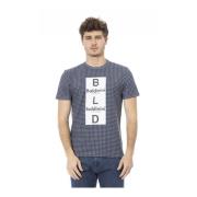 Baldinini Trend T-shirt med Logomönster Gray, Herr