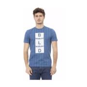 Baldinini Elegant Blå Bomull T-shirt Blue, Herr