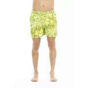 Just Cavalli Tropiskt Print Badshorts Green, Herr