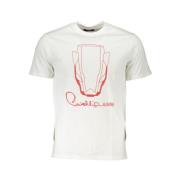 Cavalli Class Tryck Logo Rund Hals T-shirt White, Herr