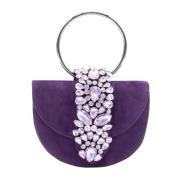 Alma EN Pena Måne Clutch Väska Purple, Dam