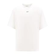 Off White Vit Crew-neck T-shirt Regular Fit White, Herr