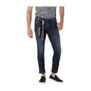 Mason's Slim Fit Denimbyxor med Kamouflagemönster Blue, Herr