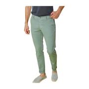 Mason's Stretch Satin Chino Byxor Regular Fit Green, Herr