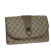 Gucci Vintage Pre-owned Canvas kuvertvskor Brown, Dam