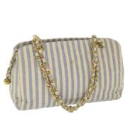 Chanel Vintage Pre-owned Canvas chanel-vskor Beige, Dam