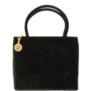 Chanel Vintage Pre-owned Sammet totevskor Black, Dam