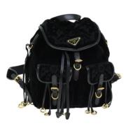 Prada Vintage Pre-owned Tyg ryggsckar Black, Dam