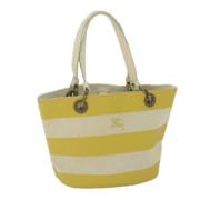 Burberry Vintage Pre-owned Canvas totevskor Yellow, Dam