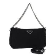 Prada Vintage Pre-owned Nylon prada-vskor Black, Dam