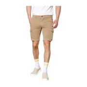 Mason's Slim Cargo Bermuda i Stretch Satin Beige, Herr