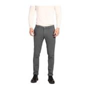 Mason's Milano Style Chino Byxor Grå Fågelsynsmönster Gray, Herr