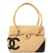 Chanel Vintage Pre-owned Tyg totevskor Brown, Dam