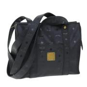 MCM Pre-owned Pre-owned Canvas totevskor Black, Dam