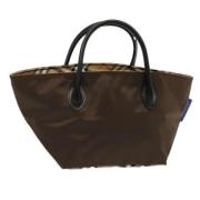 Burberry Vintage Pre-owned Nylon totevskor Brown, Dam