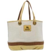 Burberry Vintage Pre-owned Canvas totevskor White, Dam