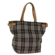 Burberry Vintage Pre-owned Nylon totevskor Brown, Dam