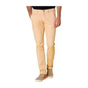 Mason's Slim Fit Chino Byxor med Faded Check Print Orange, Herr