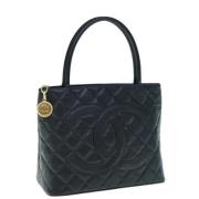 Chanel Vintage Pre-owned Laeder totevskor Black, Dam