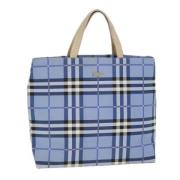 Burberry Vintage Pre-owned Nylon totevskor Blue, Dam