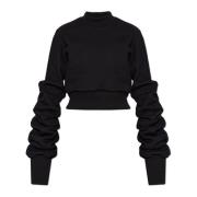 The Mannei Sweatshirt med dekorativa ärmar Black, Dam