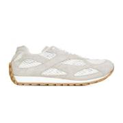 Bottega Veneta Grå Mocka Mesh Orbit Sneakers Beige, Herr