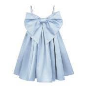 Nina Ricci Flared Bow Front Klänning i Bluette Blue, Dam