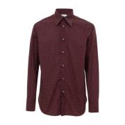 Brioni Dropptryck Skjorta Red, Herr