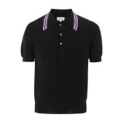 Brioni Svart Ull Polo Tröja Black, Herr