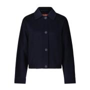 Max Mara Ullblandning Blouson Jacka Blue, Dam