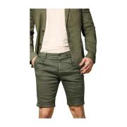 Mason's Herr Chino Bermuda Shorts Morot Passform Green, Herr