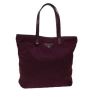 Prada Vintage Pre-owned Nylon totevskor Purple, Dam