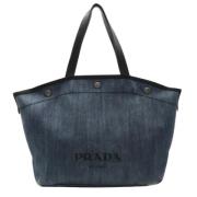 Prada Vintage Pre-owned Denim prada-vskor Blue, Dam