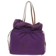 Prada Vintage Pre-owned Nylon totevskor Purple, Dam