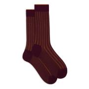 Gallo Burgundy Wide Rib Bomullsstrumpor Multicolor, Herr