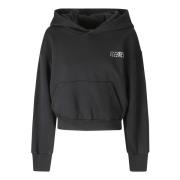 MM6 Maison Margiela Ripad Kjol Sweatshirt Klänning med Logotyp Black, ...