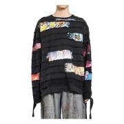 Doublet Patchwork Rund Hals T-shirt Black, Herr